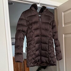 Jones New York Chocolate Down Puffer Coat